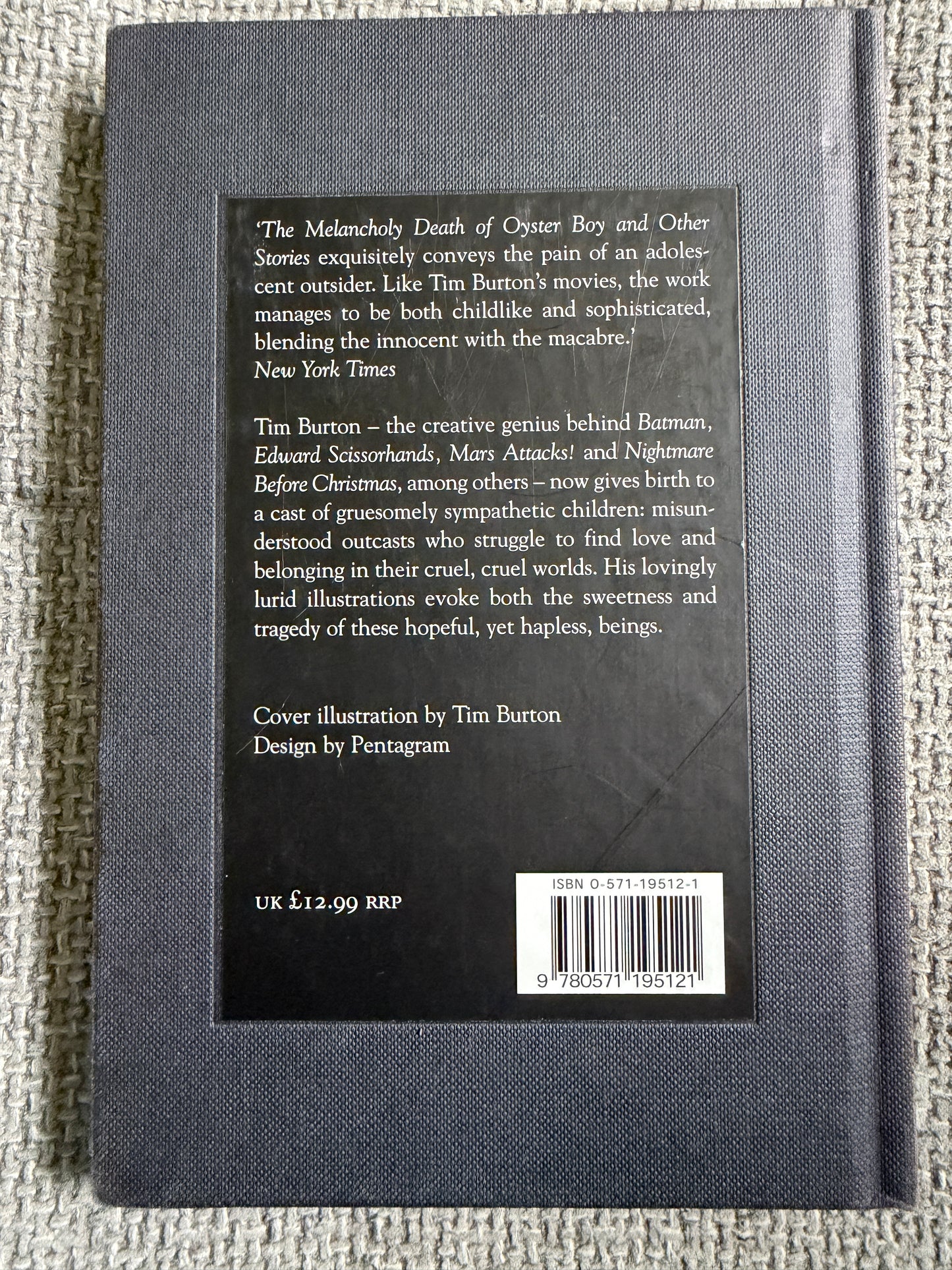1998 The Melancholy Death Of Oyster Boy - Tim Burton (Cover by Tim Burton) Faber & Faber