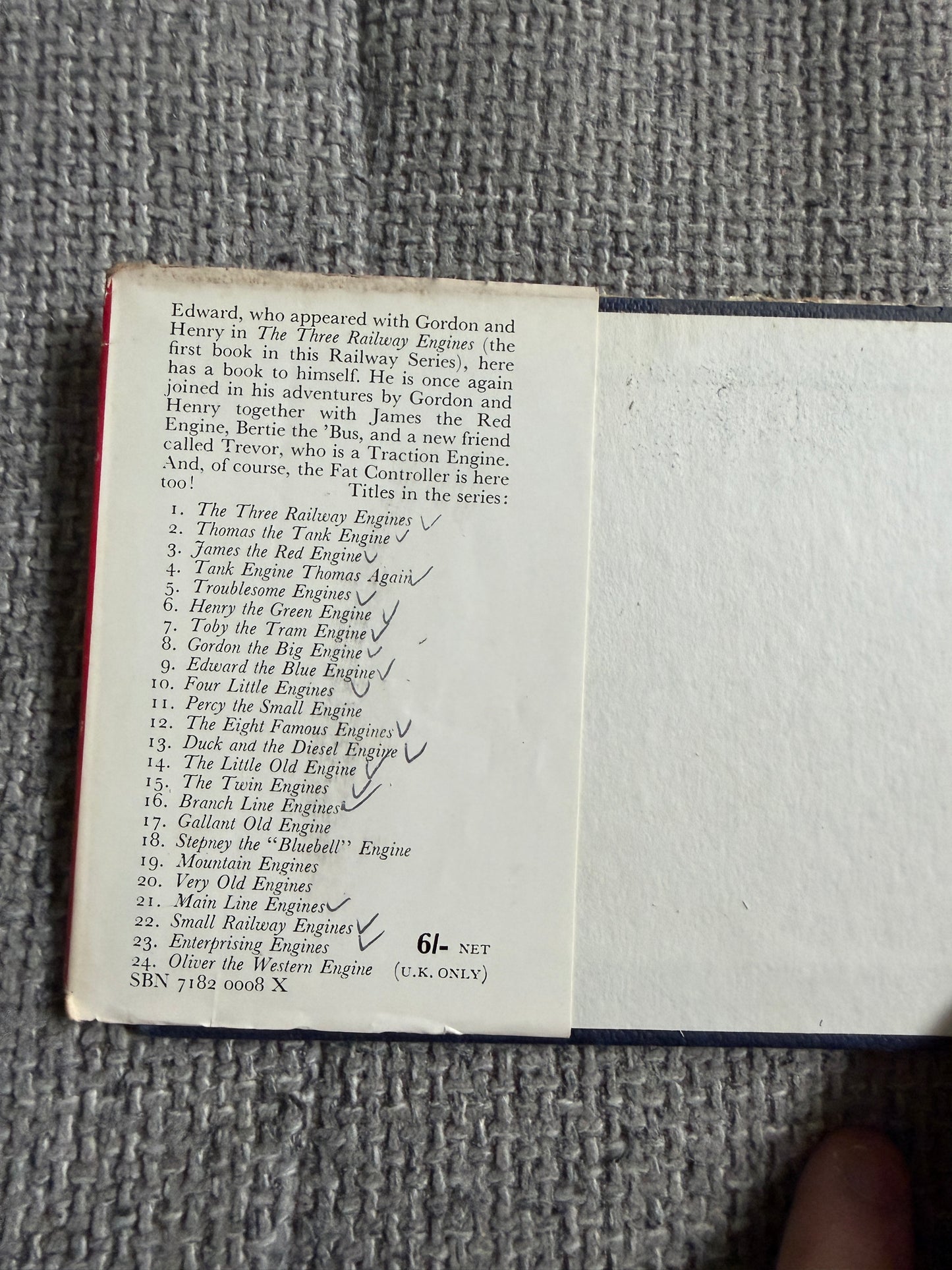 1969 Edward The Blue Engine (No9)The Rev. W. Awdry (C. Reginald Dalby illust) Kaye & Ward Ltd