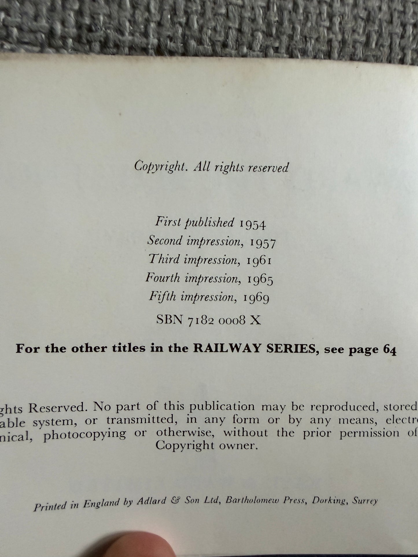 1969 Edward The Blue Engine (No9)The Rev. W. Awdry (C. Reginald Dalby illust) Kaye & Ward Ltd