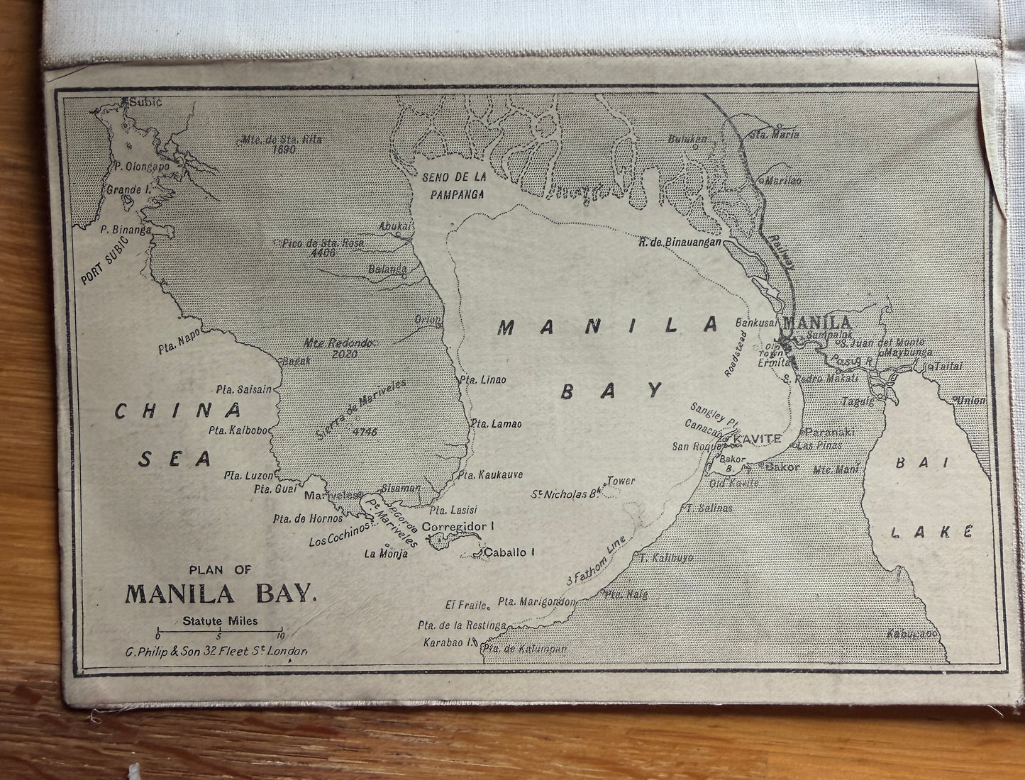 [1898] Philips' Special Map Illustrating the Spanish-American War — Complete Cloth Folding Map