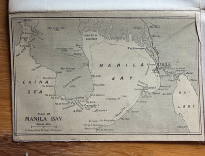 [1898] Philips' Special Map Illustrating the Spanish-American War — Complete Cloth Folding Map