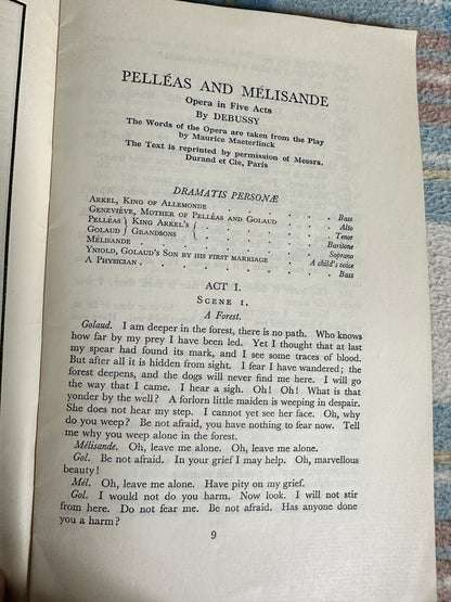 1928 Pelléas & Mélisande(Debussy) BBC Opera Libretto
