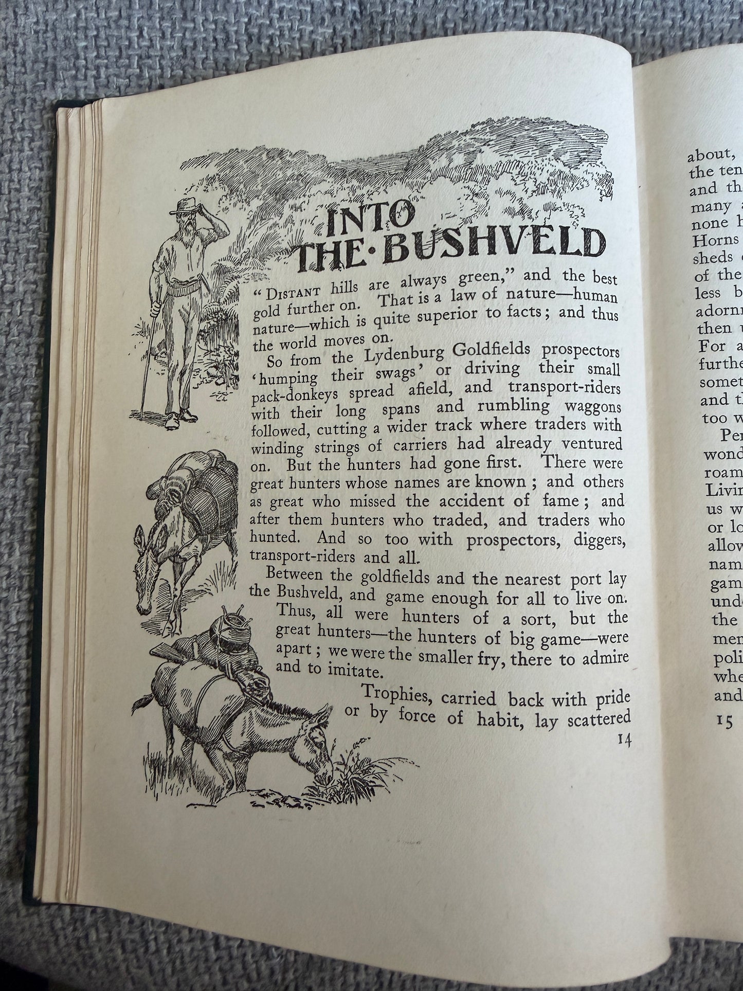 1919 Jock Of The Bushveld - Sir Percy Fitzpatrick (E. Caldwell illust) Longmans, Green & Co Ltd