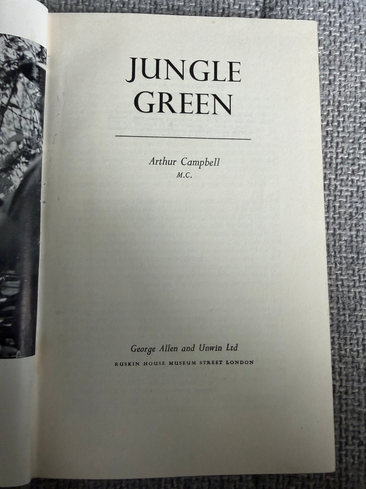 1953 Jungle Green - Arthur Campbell (George Allen & Unwin)