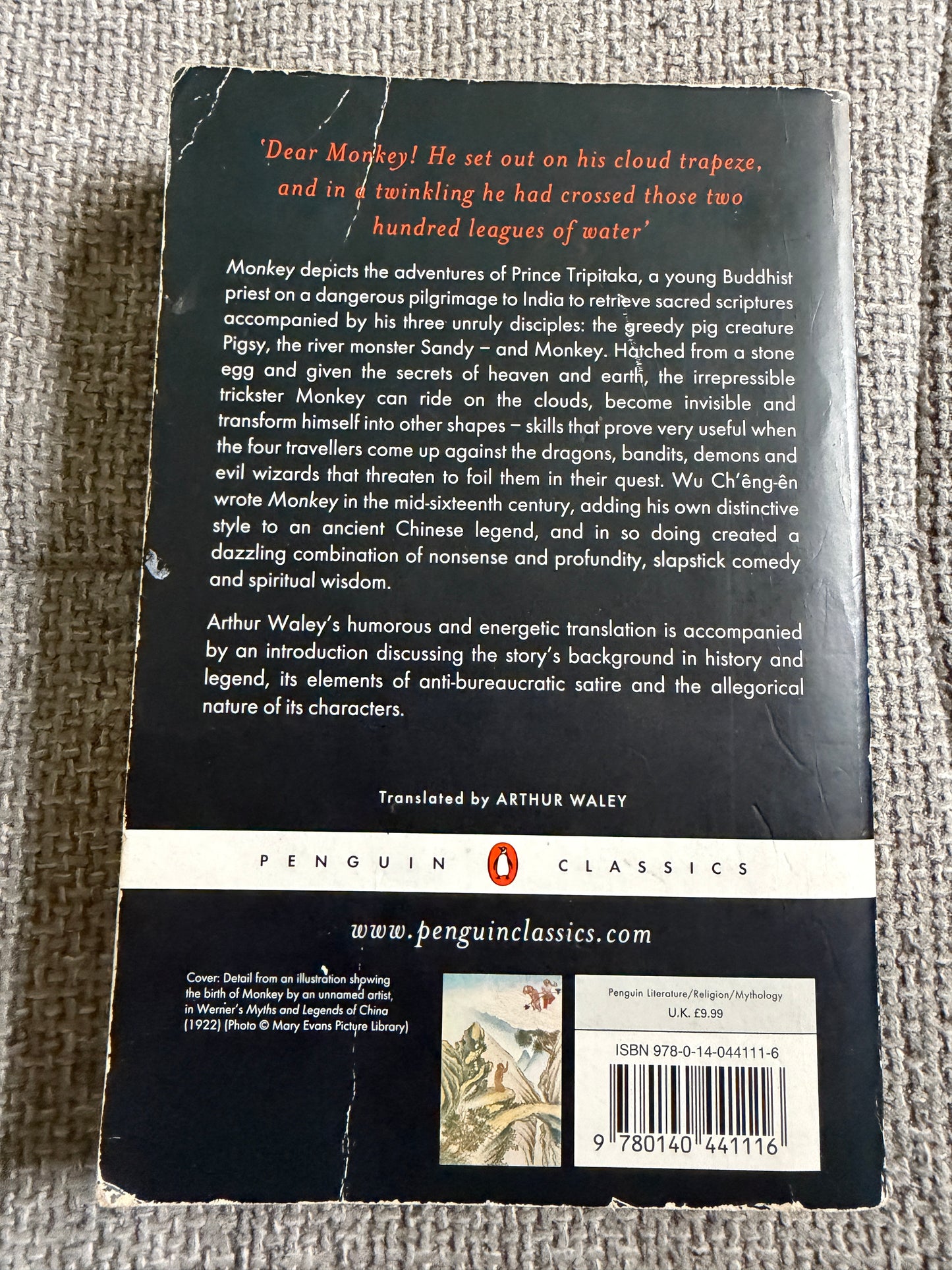 Monkey - Wu Ch’Êng-Ên translated by Arthur Waley (Penguin Classics) undated