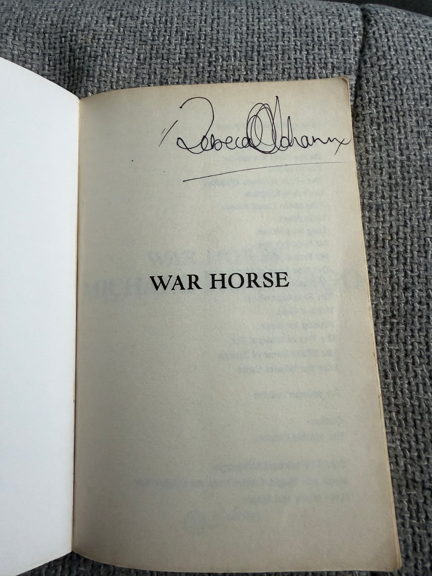 2002 War Horse - Michael Morpurgo (Egmont)