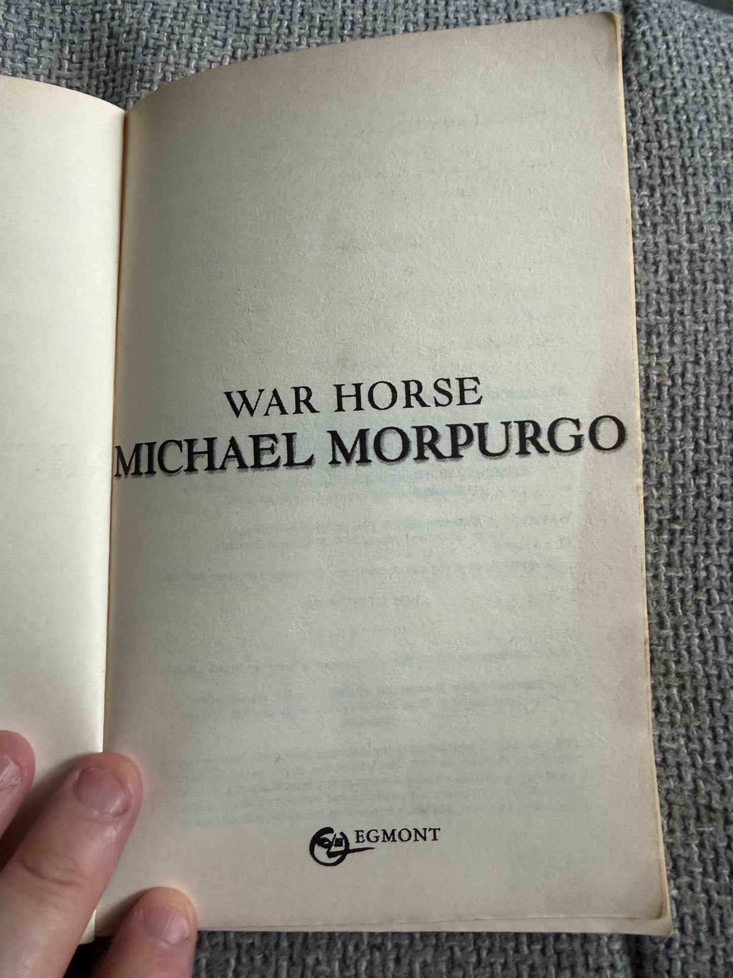2002 War Horse - Michael Morpurgo (Egmont)