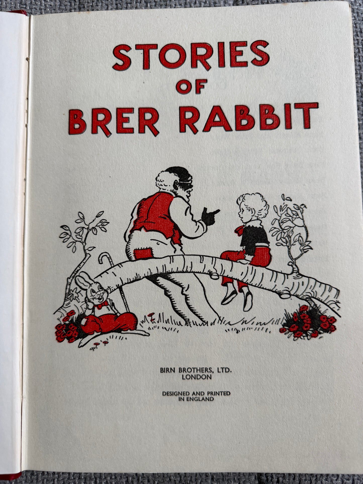 1948*1st* Stories Of Brer Rabbit - Birn Brothers Ltd. With Rare Jacket