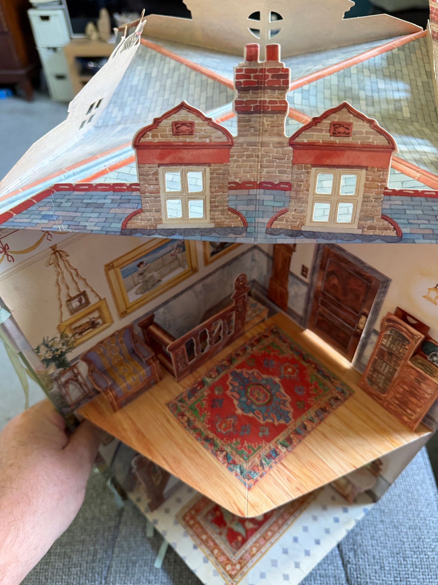 1995 A Three Dimensional Edwardian Doll House (No people) Brian & Lizzie Saunders illustration. Designed by Suzanne Ferguson, Paper Engineered by Bruce Reifel (The Book People Ltd) 39.5cm x 21.5cm