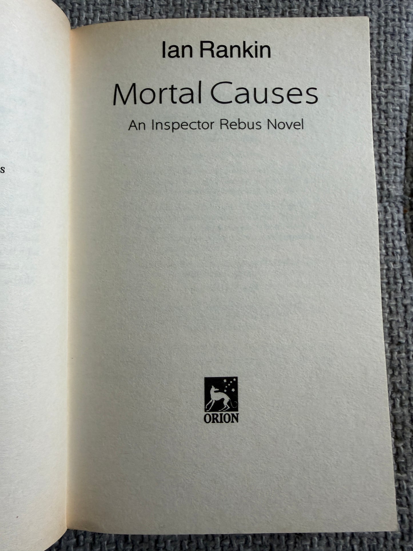 1999 Mortal Causes - Ian Rankin (Orion)