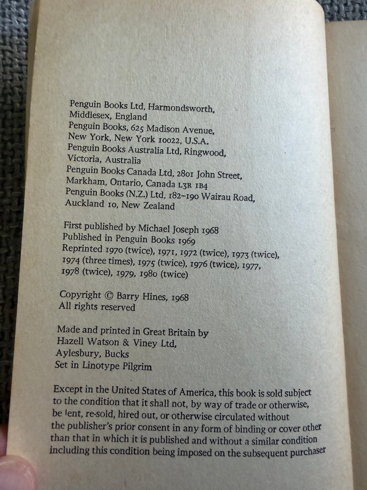 1980 Kes - Barry Hines (Penguin Book)