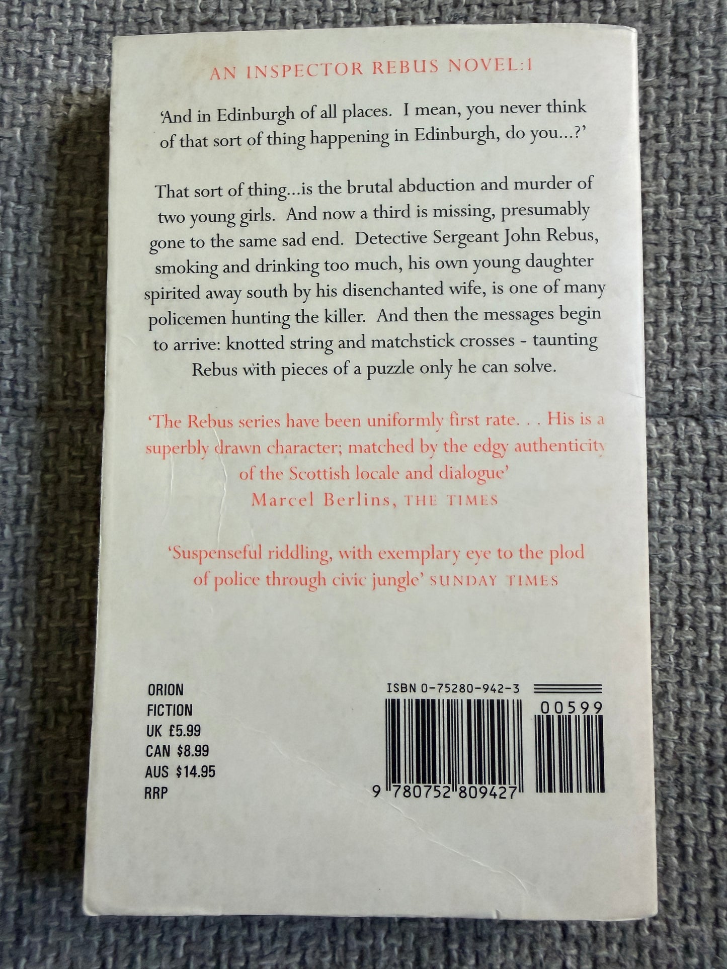 1998 Knots & Crosses - Ian Rankin (Orion)