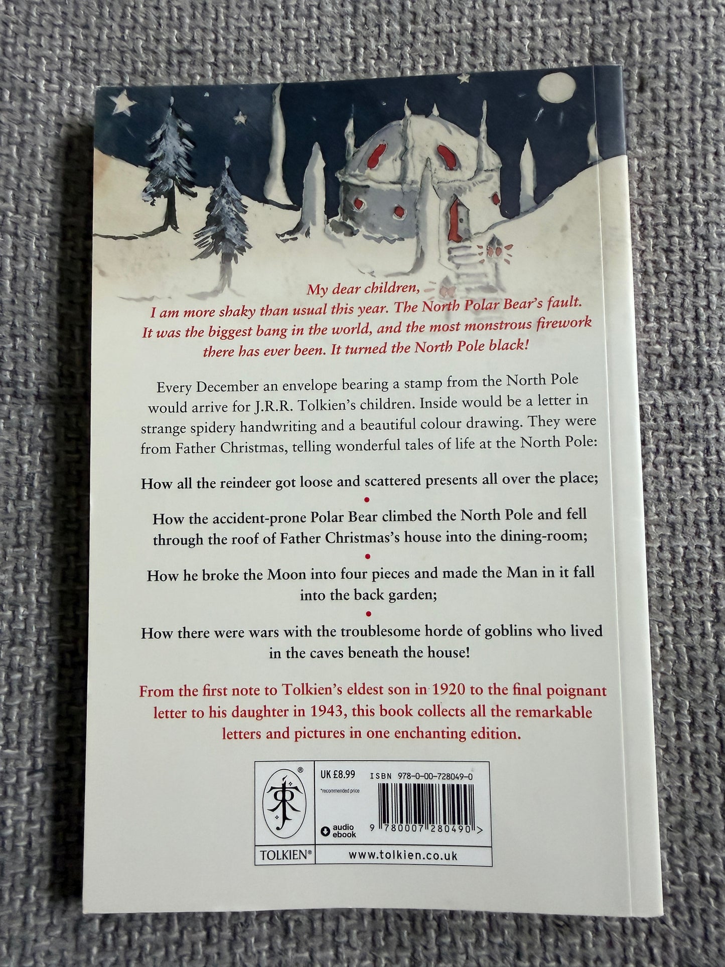 2015 J. R. R. Tolkien Letters From Father Christmas Edited By Baillie Tolkien (HarperCollins)
