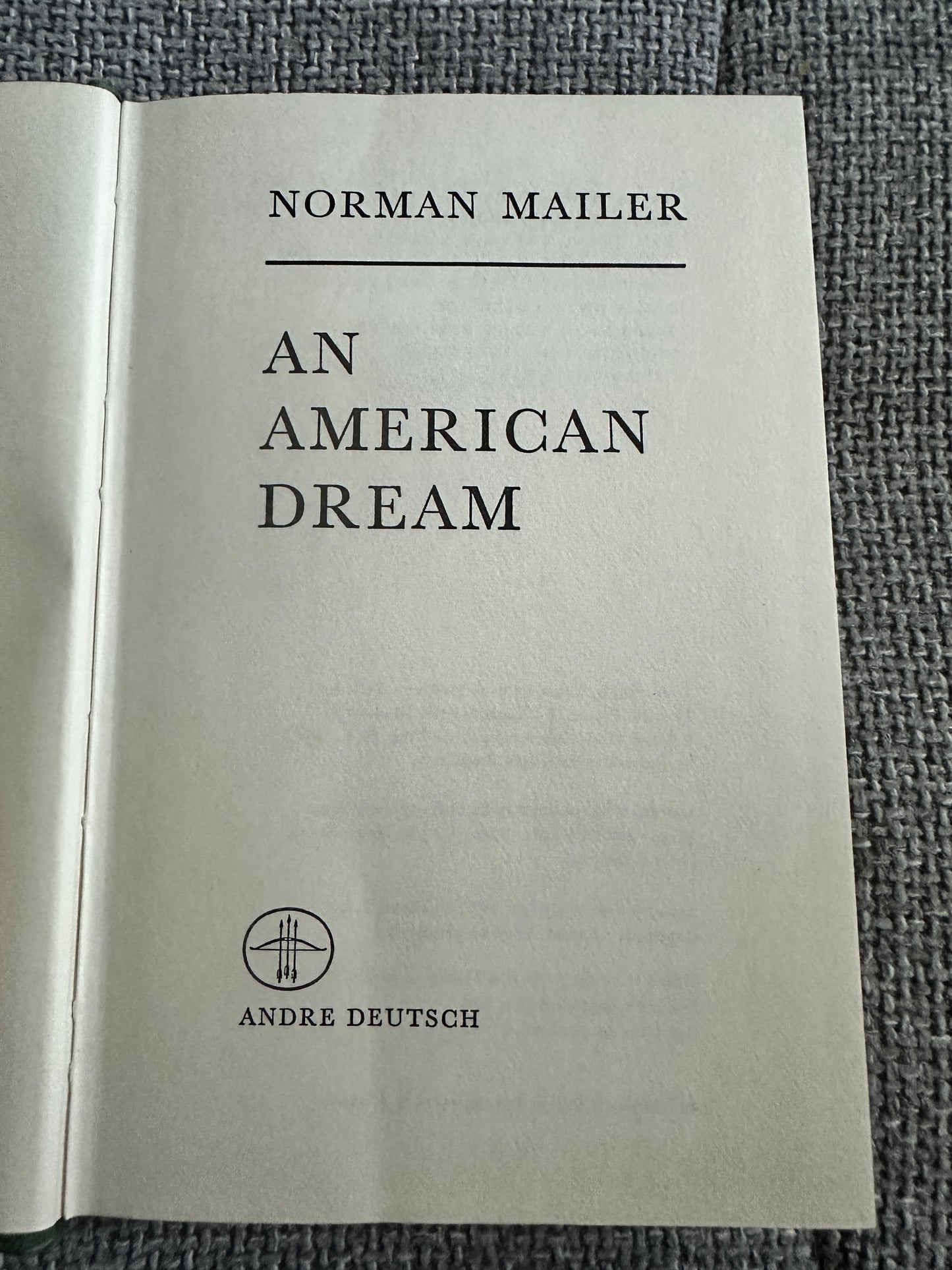 1965*1st* An American Dream - Norman Mailer(Andre Deutsch)