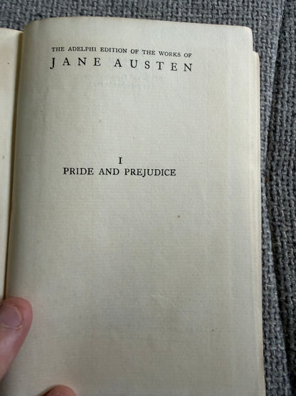 1927 Pride & Prejudice (Adelphi Series) The Works Of Jane Austen (Martin Secker Publishing)