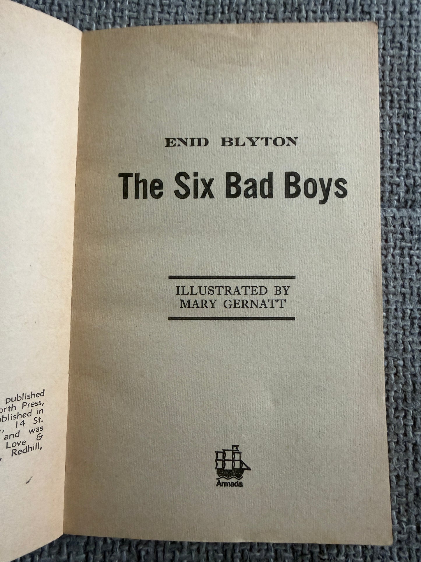 1968 Six Bad Boys - Enid Blyton ( Mary Gernatt illust) Armada