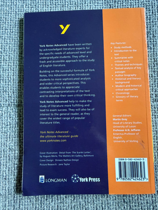 2000 The Remains of The Day - Kazuo Ishiguro (York Study Notes by Sarah Peters) Longmans/ York Press