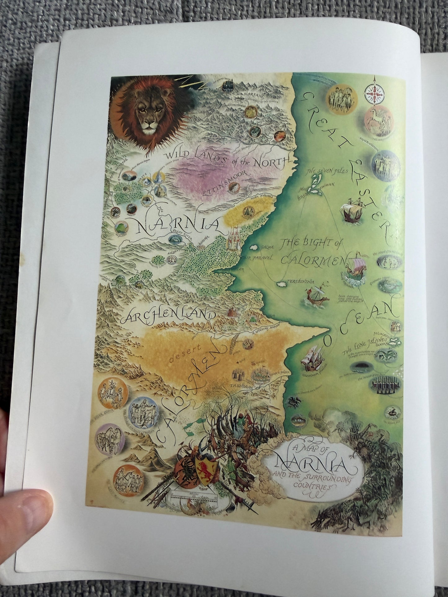 1989 The Land Of Narnia - Brian Sibley (Pauline Baynes Illustrations) Picture Lions