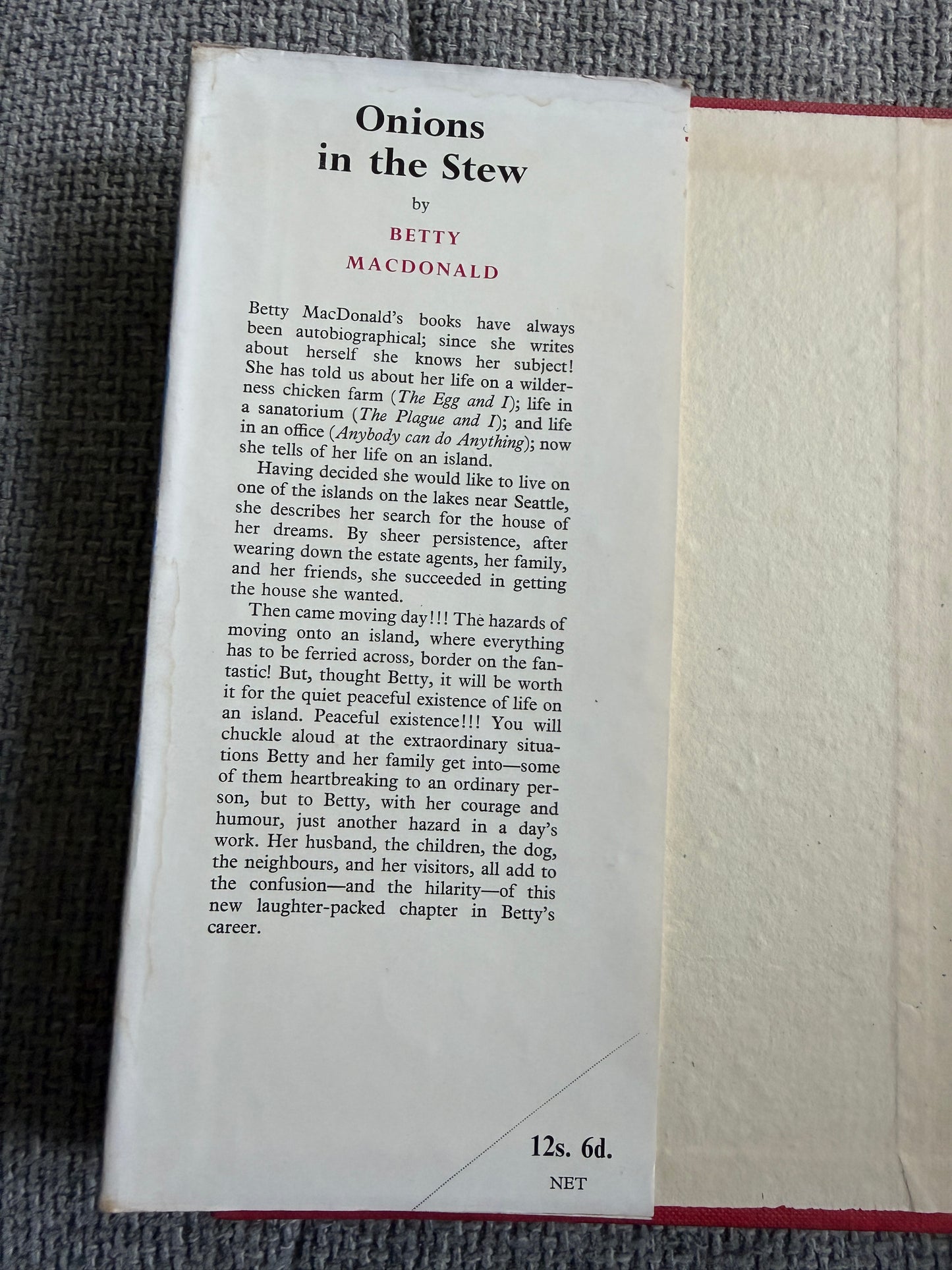 1955*1st* Onions In The Stew - Betty MacDonald (Hammond, Hammond & Co)