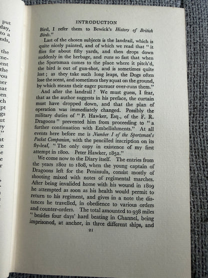 1931*1st* Colonel Hawker’s Shooting Diaries - Eric Parker (Editor) Philip Allan Published