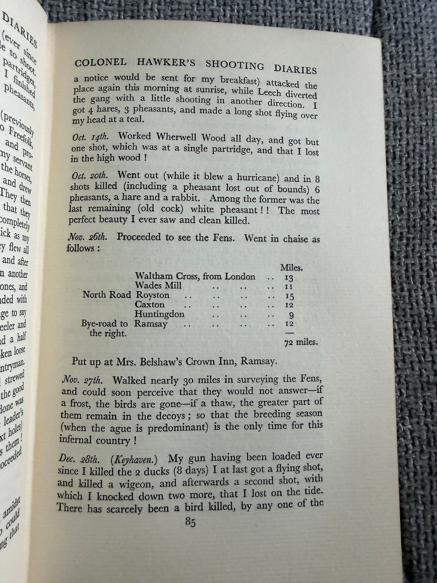 1931*1st* Colonel Hawker’s Shooting Diaries - Eric Parker (Editor) Philip Allan Published