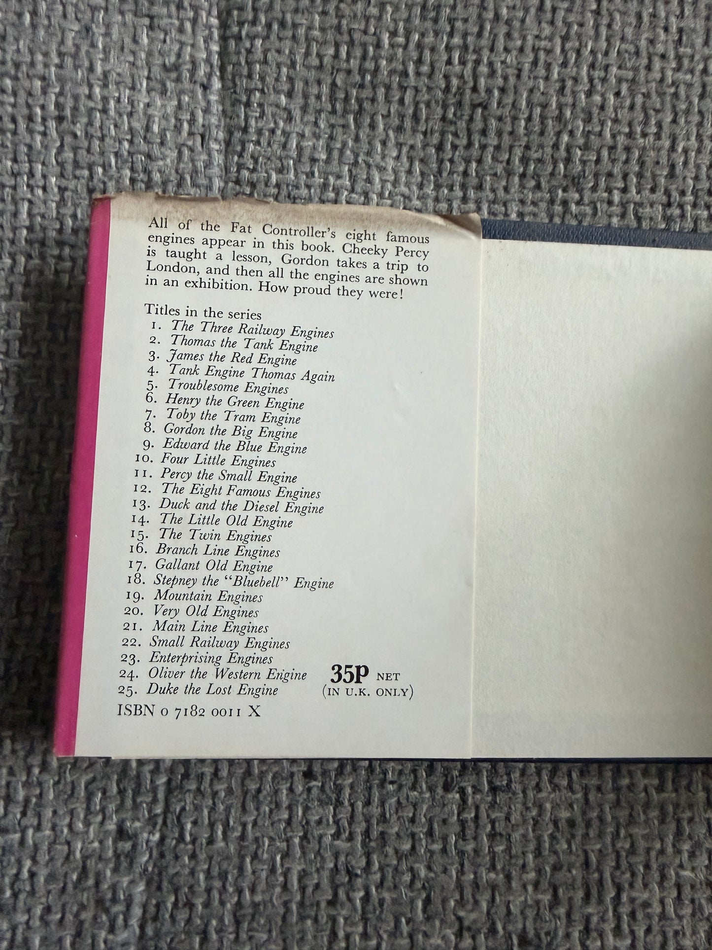 1971 The Eight Famous Engines(No.12) The Rev W. Awdry (John T. Kenney illust) Kaye & Ward Ltd)