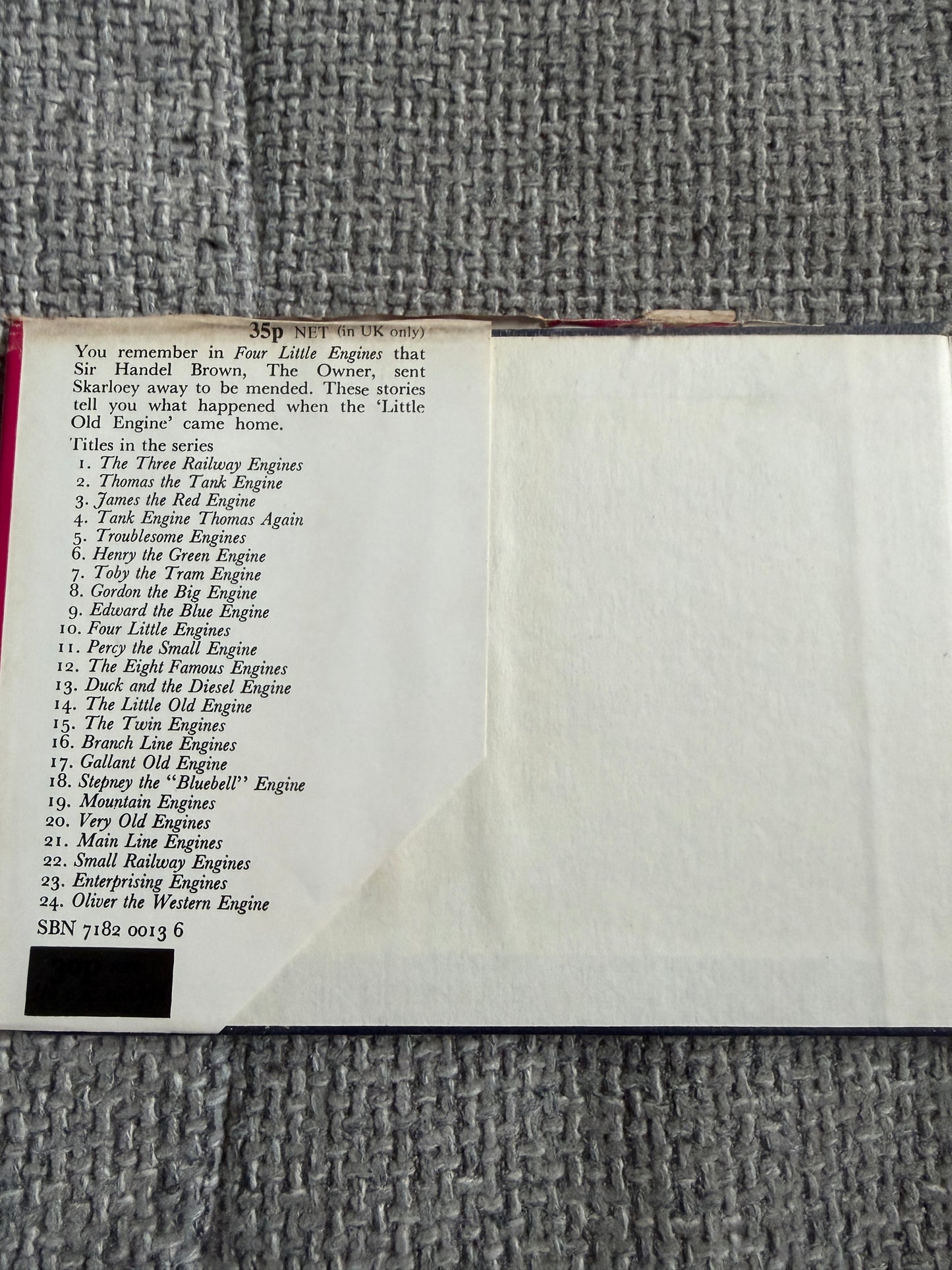 1970 The Little Old Engine(No14) The Rev W. Awdry (John T. Kenney illust) Kaye & Ward Ltd