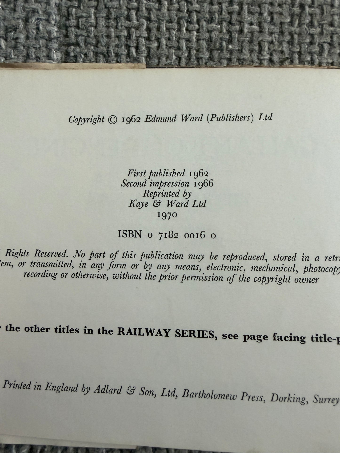 1970 Gallant Old Engine(No17) The Rev. W. Awdry (John T. Kenney illust) Kaye & Ward Ltd