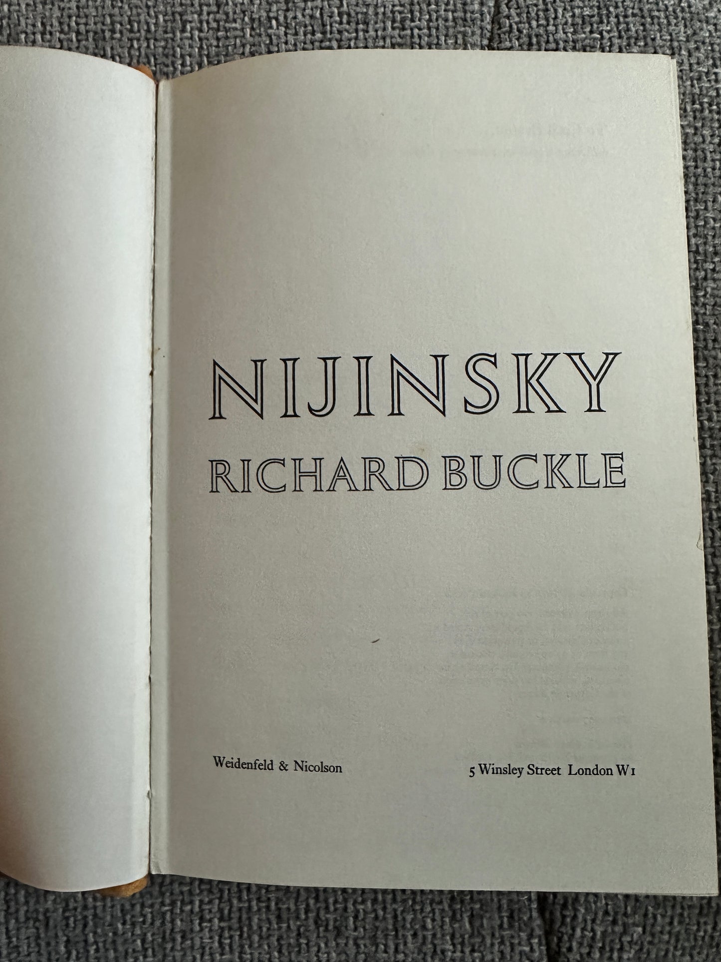 1971*1st* Nijinsky - Richard Buckle(Weidenfeld and Nicolson)