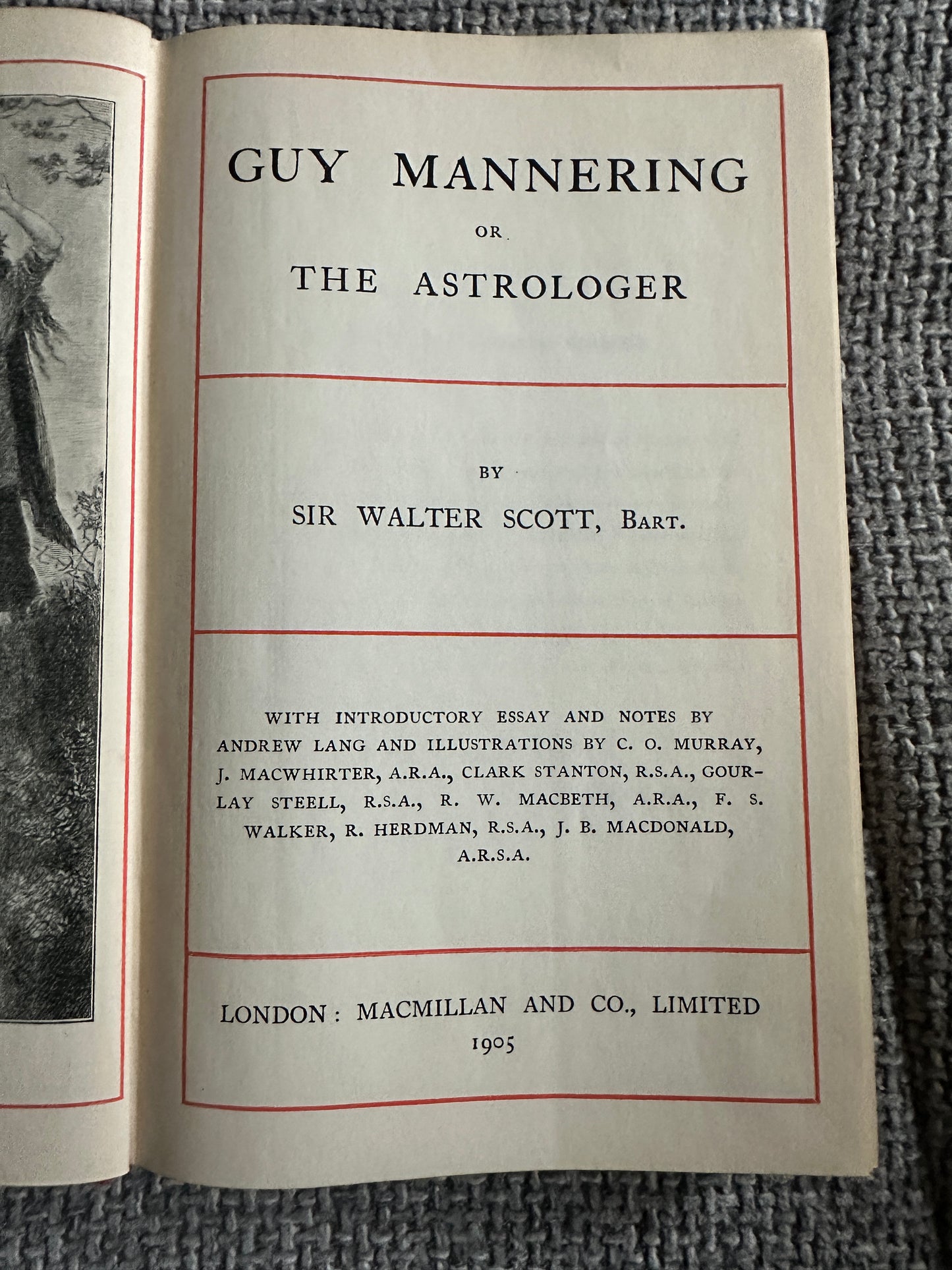 1905 Guy Mannering - Sir Walter Scott(MacMillan & Co Ltd)