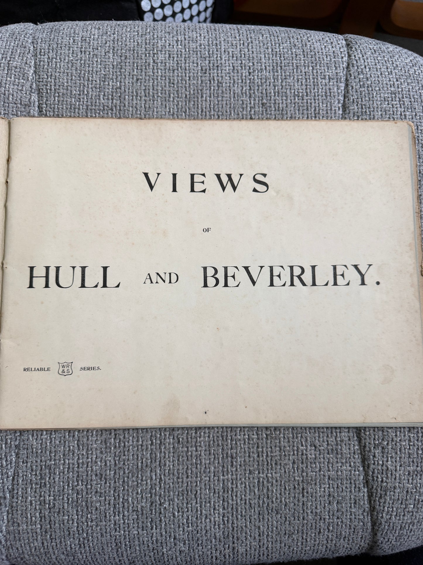 c.1905–1910 Views of Hull and Beverley, W.R.&S. Reliable Series — early photographic souvenir album featuring Hull and Beverley, including Hull Town Hall, Hymers College, Holy Trinity Church, Pearson’s Park and King Edward Street with trams.