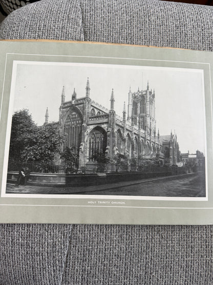 c.1905–1910 Views of Hull and Beverley, W.R.&S. Reliable Series — early photographic souvenir album featuring Hull and Beverley, including Hull Town Hall, Hymers College, Holy Trinity Church, Pearson’s Park and King Edward Street with trams.