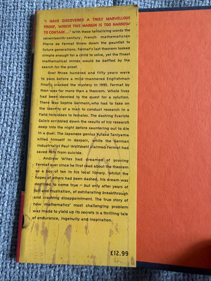 1997 Fermat’s Last Theorem - Simon Singh (Fourth Estate)