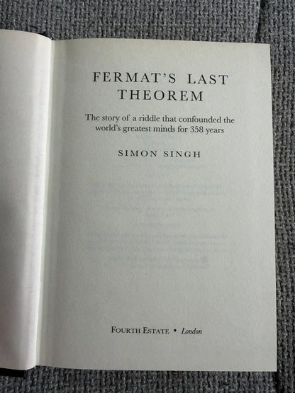 1997 Fermat’s Last Theorem - Simon Singh (Fourth Estate)