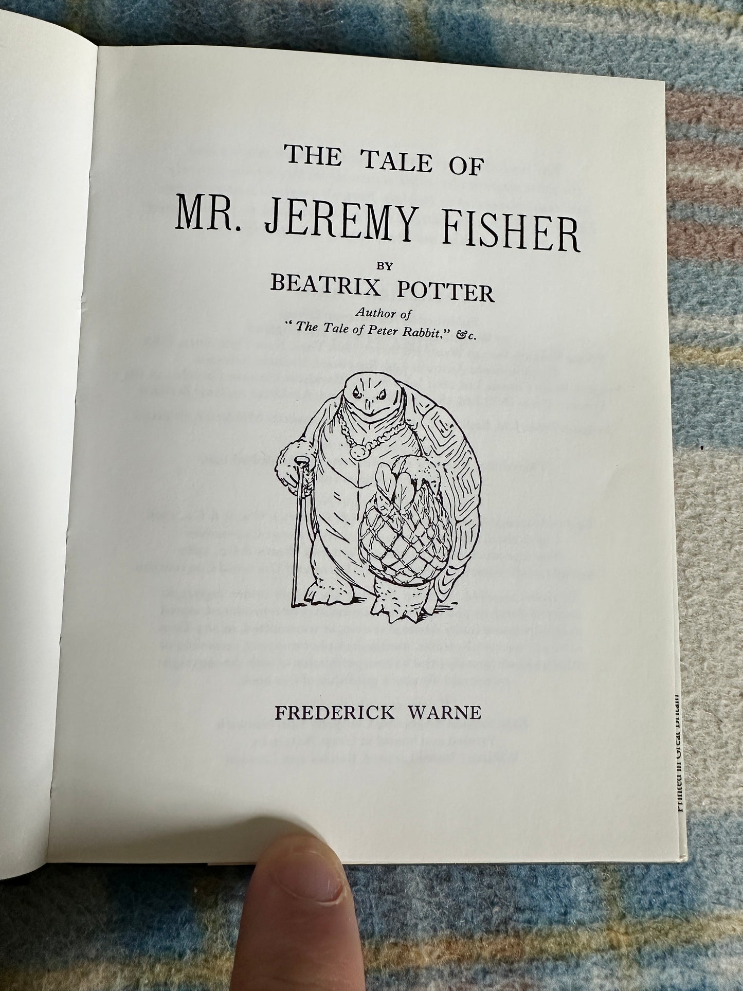 1989 The Tale Of Jeremy Fisher - Beatrix Potter(Frederick Warne & Co Ltd)