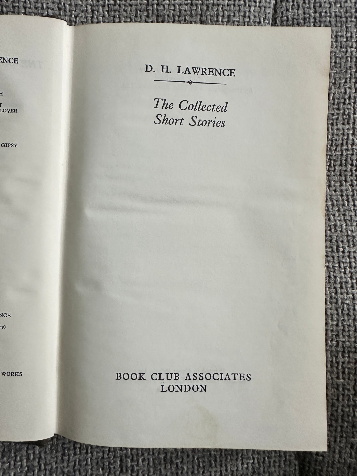 1974 The Collected Short Stories D. H. Lawrence(Book Club)