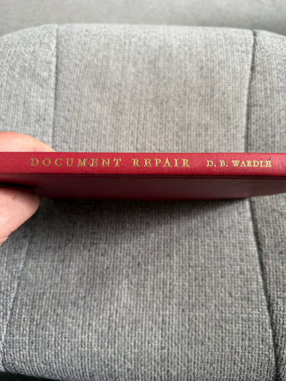 1971*1st* Document Repair (Volume 1) D. B. Wardle (Society Of Archivists)