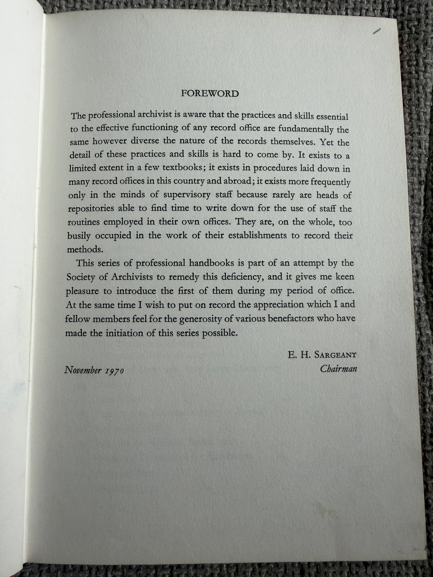 1971*1st* Document Repair (Volume 1) D. B. Wardle (Society Of Archivists)