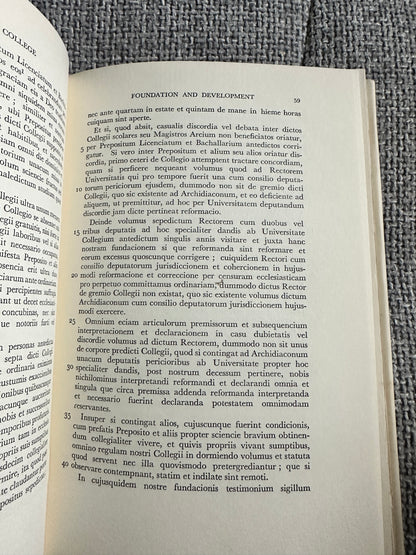 1950*1st* The College Of St. Salvator Its Foundation & Development Including A Selection Of Documents - Ronald G. Cant (Oliver & Boyd Publisher)