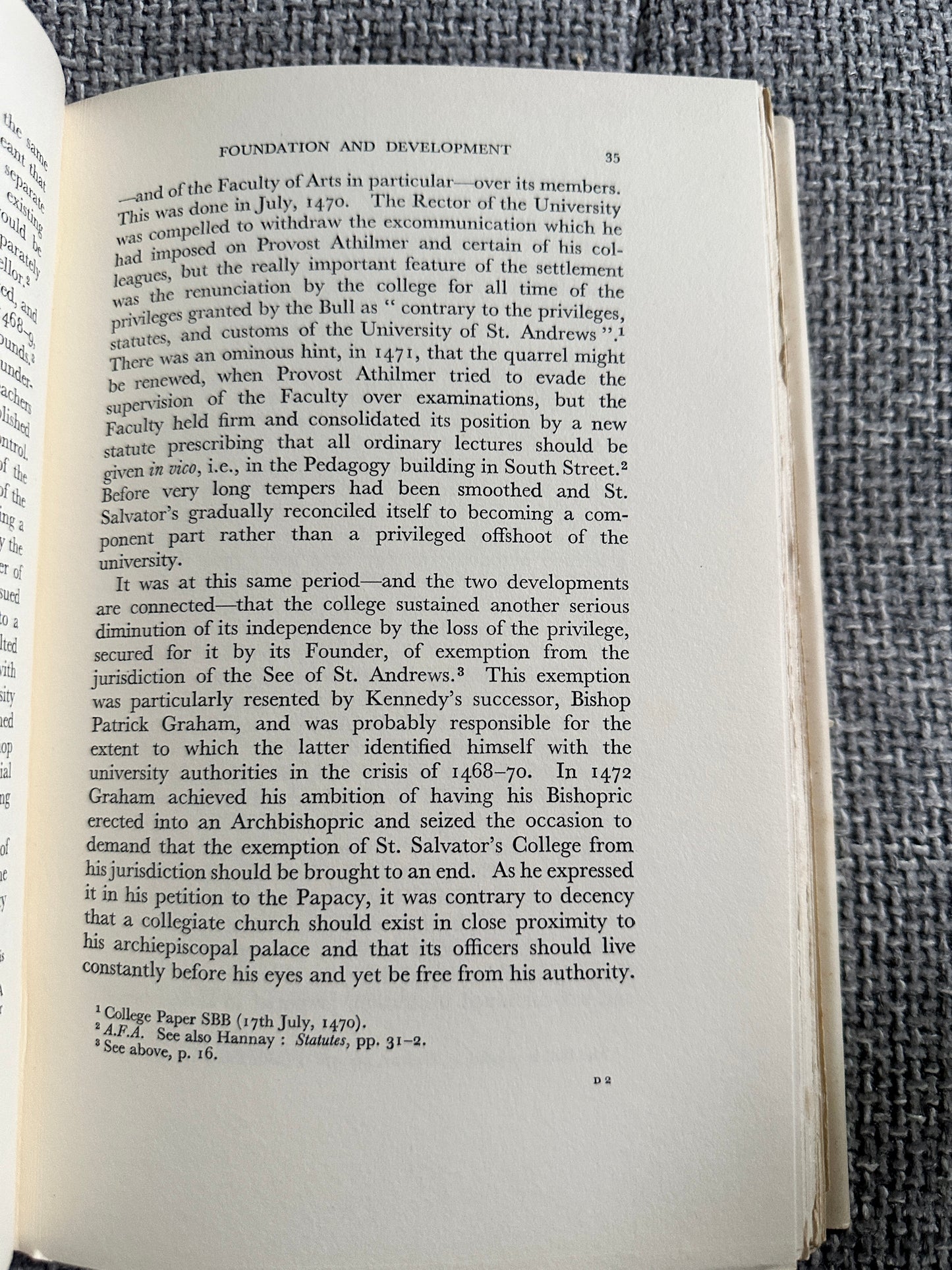 1950*1st* The College Of St. Salvator Its Foundation & Development Including A Selection Of Documents - Ronald G. Cant (Oliver & Boyd Publisher)