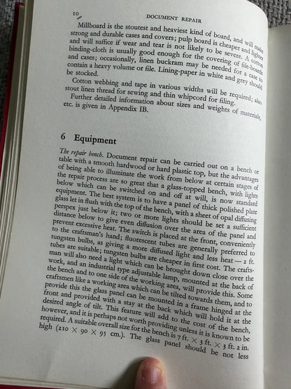 1971*1st* Document Repair (Volume 1) D. B. Wardle (Society Of Archivists)