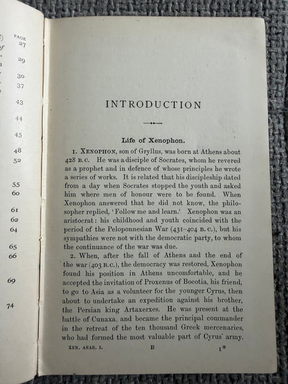 1928 Xenophon Anabasis Book 1 - E. C.  Marchant (Bell’s Illustrated Classics) English/Greek