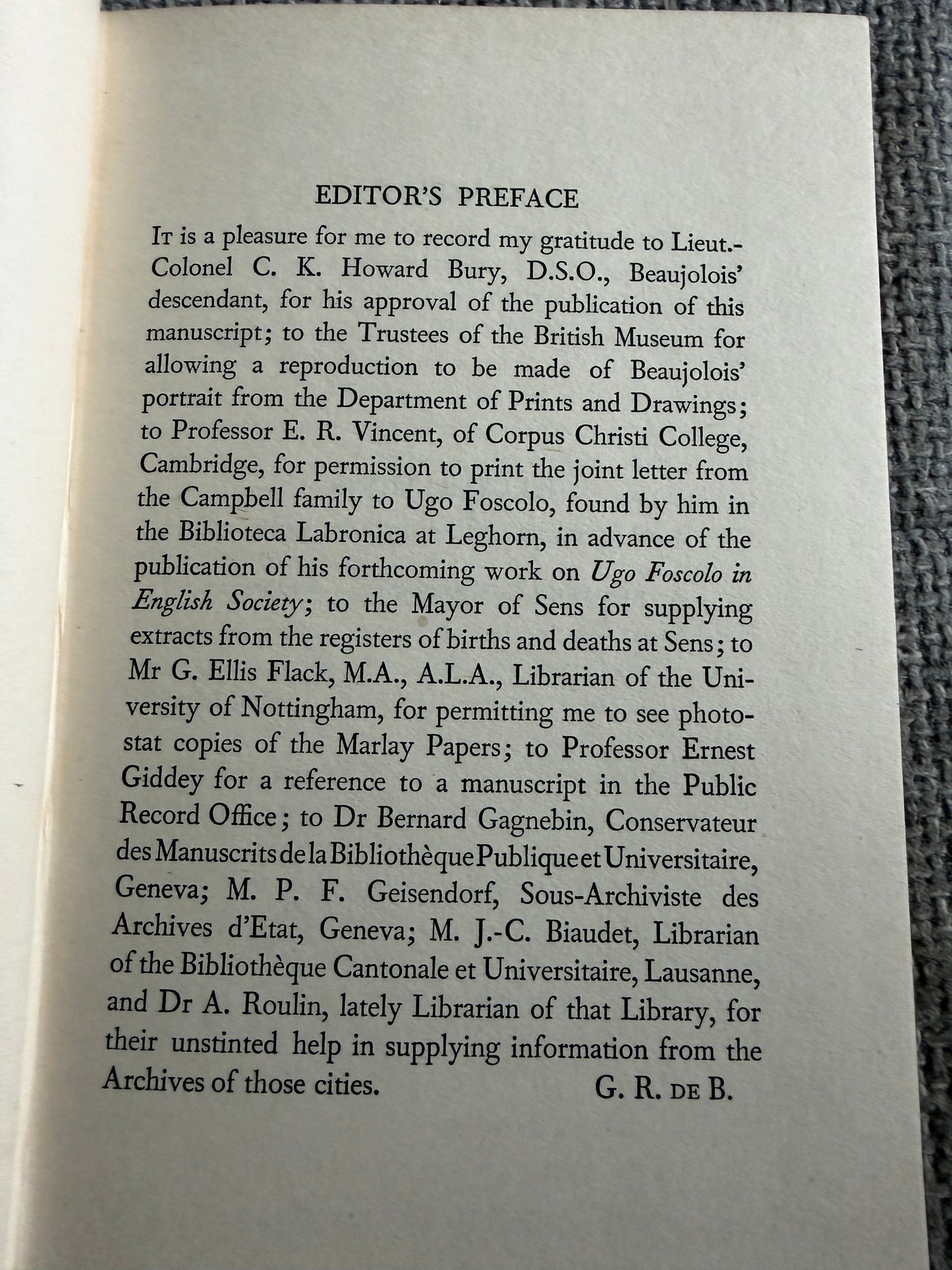 1952 A Journey To Florence In 1817 - Harriet Charlotte Beaujolois Campbell (Geoffrey Bles)