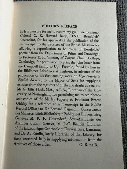 1952 A Journey To Florence In 1817 - Harriet Charlotte Beaujolois Campbell (Geoffrey Bles)