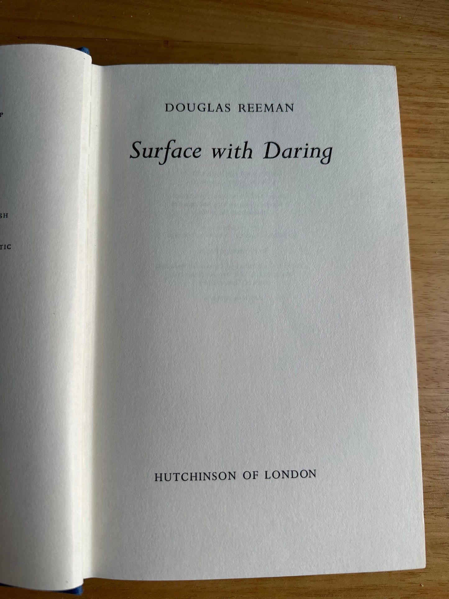 1976*1st* Surface With Daring - Douglas Reeman(Hutchinson)