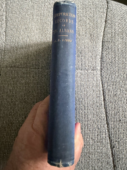 1890 The Corporation Records Of St. Albans - A. E. Gibbs (Gibbs & Bamforth)