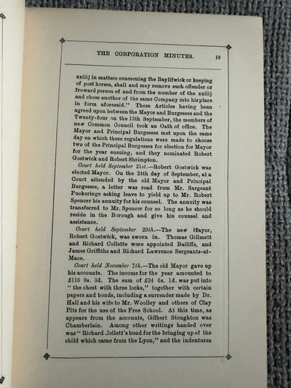 1890 The Corporation Records Of St. Albans - A. E. Gibbs (Gibbs & Bamforth)