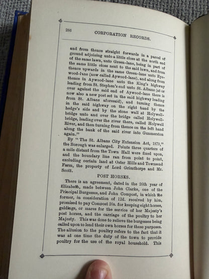 1890 The Corporation Records Of St. Albans - A. E. Gibbs (Gibbs & Bamforth)