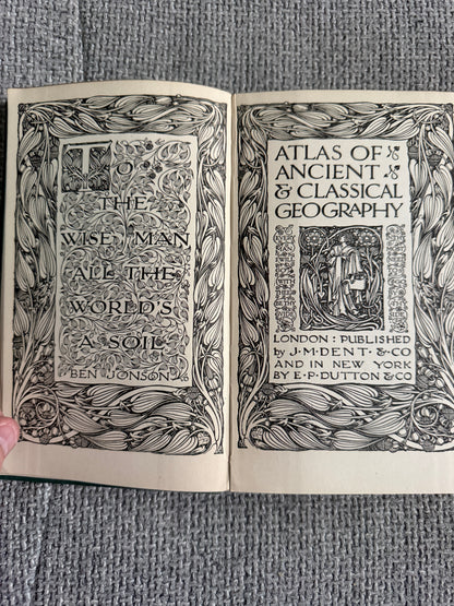 1909 Atlas Of Ancient & Classical Geography (J. M. Dent & Co) Maps etc.