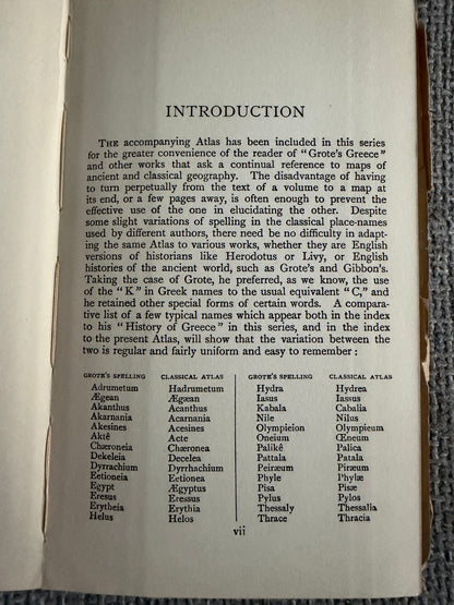 1909 Atlas Of Ancient & Classical Geography (J. M. Dent & Co) Maps etc.
